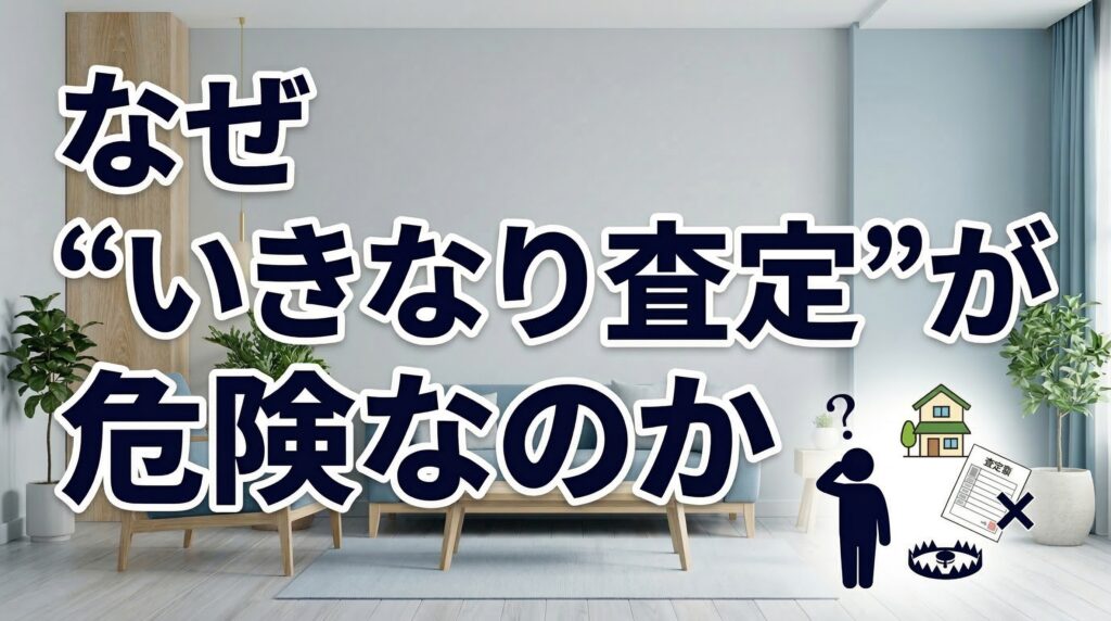 なぜ“いきなり査定”が危険なのか