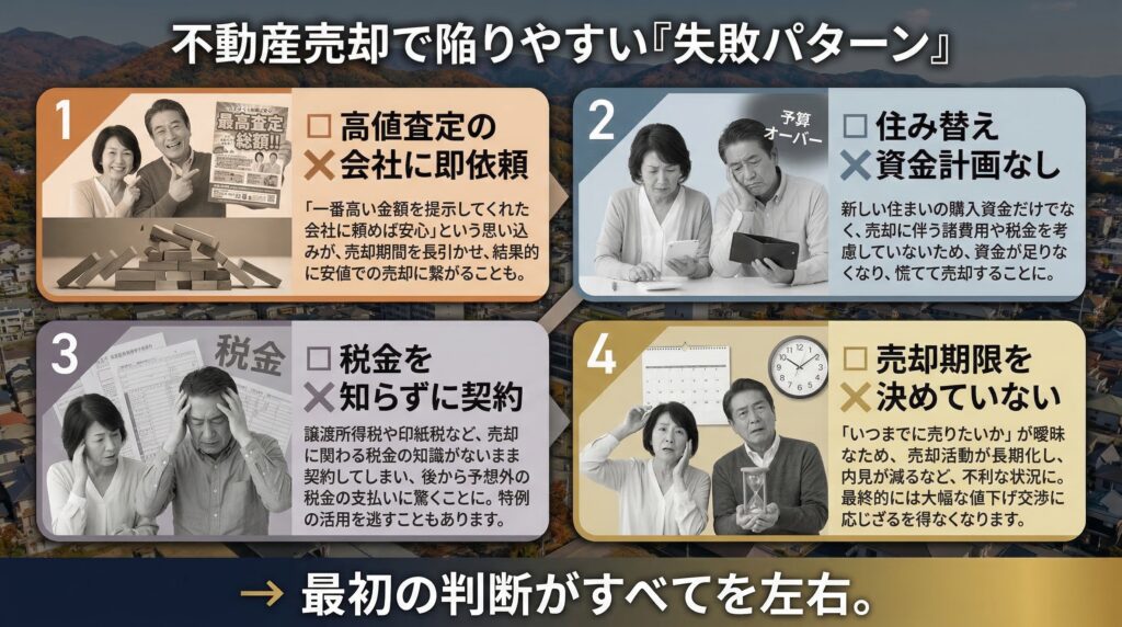 不動産売却失敗パターン