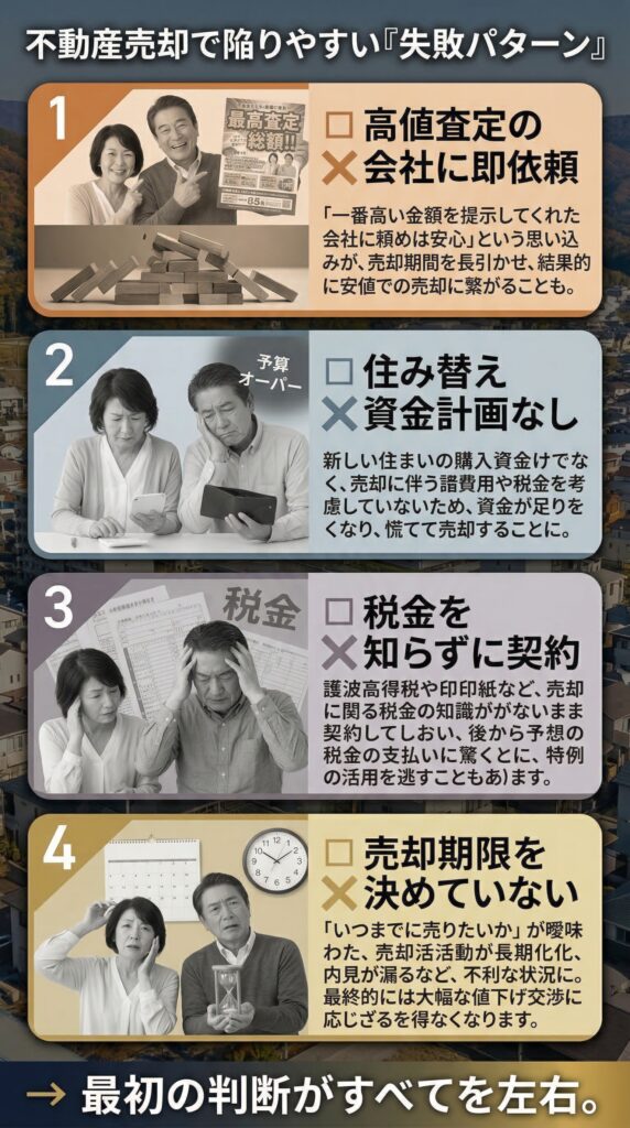 不動産売却失敗パターン